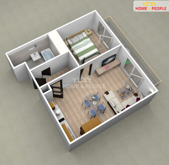 Pronájem bytu 2+kk, 50m2, Milovice - 5