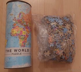 Puzzle Mapa sveta World 1000dilku - 5