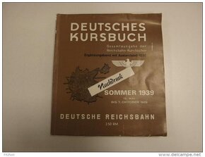 DR KURSBUCH 1939,německý jízdní řád - 5