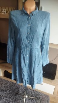 Krásné modré džínové šaty propínací na knoflíky 2XL - 5