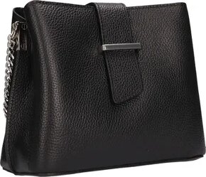 CROSSBODY ELEGANTNI KOŽENA KABELKA ČERNA - NOVA - 5