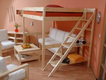 Vyvýšená postel 140 cm - 5