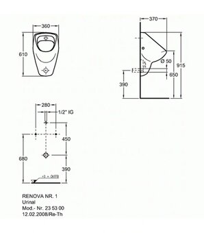 Pisoár Keramag (nyní Geberit) model Renova - 5