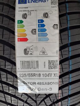 4x nové 235 55 R18 Good Year SUV Vector Gen.3 M+S Seal Tech - 5