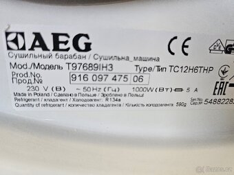 Sušička AEG 8kg - 5