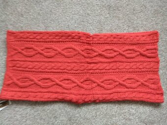 Nové unisex pletené kruhové šály ALPINE PRO - šedá, oranžová - 5