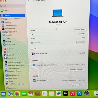 ZÁNOVNÍ MACBOOK AIR 13” M2/256GB/8GB/BATERIE 100% - 5