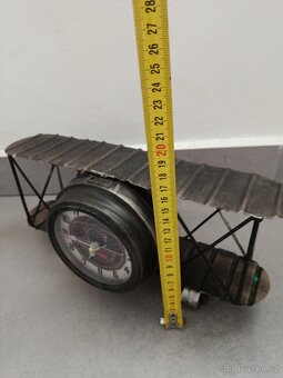 Hodiny kovové letadlo - 5