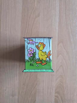 Starožitná retro plechová pokladnička na mince - 5