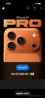 Apple iPhone 17 Pro 256GB kosmicky oranžový (MG8H4SX/A) - 5