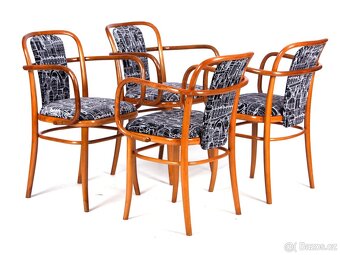 J. Hoffman, křesílka s područkami, židle TON, 4 kusy. - 5