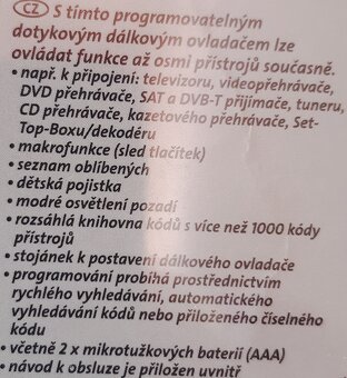 Dálkové ovládání UFB 30 (8 in 1)
NOVÉ - 5