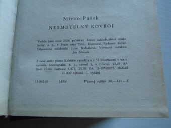 MIRKO PAŠEK- NESMRTELNÝ KOVBOJ-KOD-90-1966-1. VYDÁNÍ - 5
