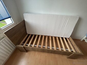 Postel VEDDE divoký dub + rošt + matrace - 5