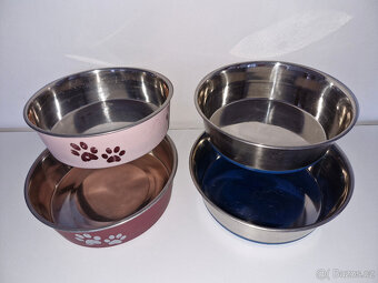 4 x miska nerez pro velké psy 2,7l a 2,1l - 5