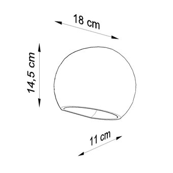 Nástěnné svítidlo Sollux GLOBE keramické 3 ks - 5