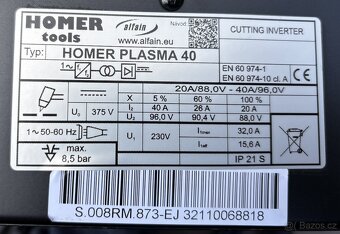 Plazmová řezačka Homer Plasma 40 (ALFA IN) - 5