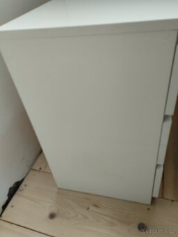 Komoda Malm se 3 zásuvkami, bílá - 5