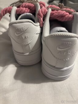Nike air force 1 růžové rope laces a třpytivé tkaničky - 5