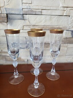 4 LUXUSNÍ SKLENICE- "FLÉTNA" RUČNÍ VÝROBA SKLÁRNY KVĚTNÁ - 5