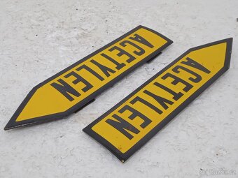 ACETYLEN - Retro smaltovaná cedulka - 21,5cm - 5