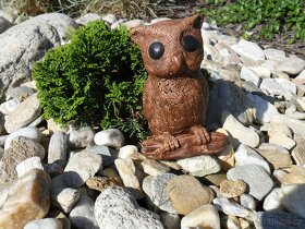 Zahradní dekorace - sova, sovička, umělý kámen - 5