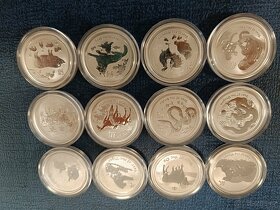 Kompletná sada Austrália LUNAR II (12x 0,5 oz Ag 999) - 5
