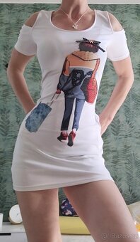 Nové dámské sexy letní šaty minisaty vel M sexy střih - 5