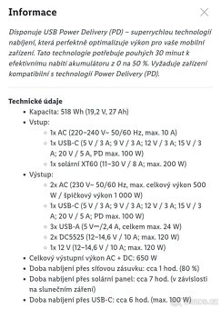 Přenosná elektrocentrála 500W nová - 5
