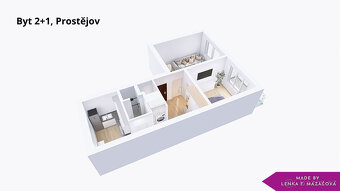 Pronájem, byt 2+1, balkon, 51 m2, po celkové rekonstrukci, P - 5
