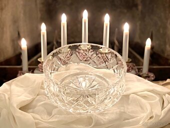 Luxusní masivní broušená mísa Bohemia Crystal - 5