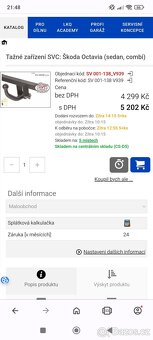 Tažné zařízení škoda Octavia 2 kombi - 5