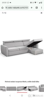 Rohová rozkládací sedací souprava - 5