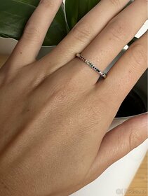 stříbrný prsten s barevnými kamínky - 5