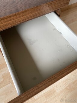 IKEA MALM - rám postele + psací stůl (tmavě hnědé provedení) - 5