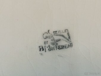 STAROŽITNÁ ART DECO PODLOŽKA CREIL ET MONTEREAU FRANCIE - 5