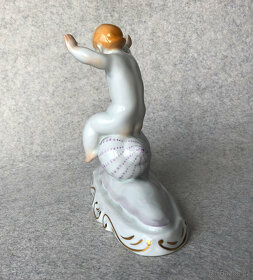 Chlapec jedoucí na šneku - Herend porcelán - 1960-69 - 5