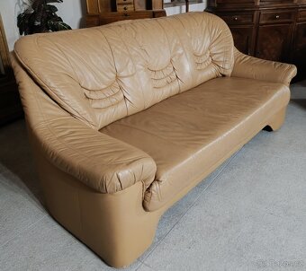 Kožená, moderní sedací souprava 3+2+1. - 5