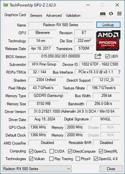 Grafická karta, XFX AMD Radeon™ RX 580 GTS XXX Edition 8GB - 5