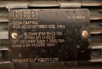Elektromotor s převodovkou - 5