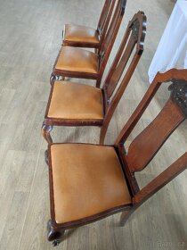 4ks starožitné židle po renovaci top stav - 5