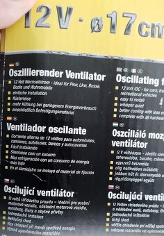 Oscilující ventilátor na 12V - skvělý do auta - 5