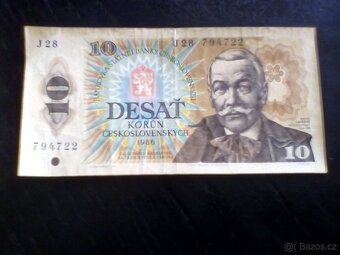 3 x bankovka 10 koruna 1986 serie V,P,J - 5