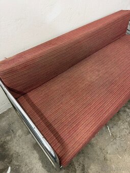 Funkcionalistický chromovaný gauč / postel (Bauhaus) - 5