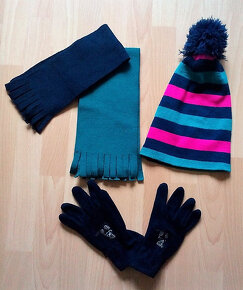 Dětské kožené rukavice + zimní set - 5