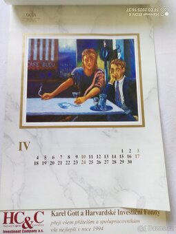 Karel Gott obrazy -kalendář z roku 1994 - 5