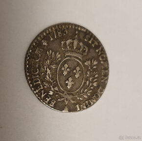 Stribrna mince Louis XVI 1783 Paris - 5