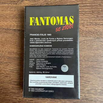 Trilogie Fantomas VHS originál - 5