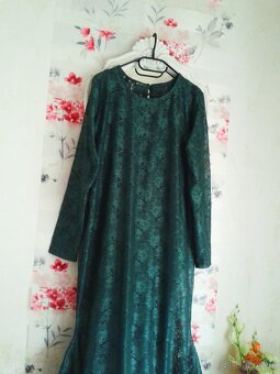 Příležitostní krajkové midi šaty 40/44 - 5