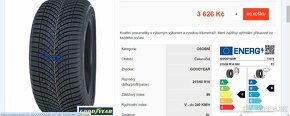 215/60 R16 NOVÉ celoroční pneumatiky GoodYear 2ks - 5